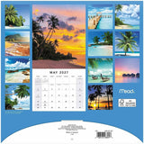 Mead Paradise Monthly Wall Calendar, 12" x 12", 1.37" x 1.56" Block, 12-Month, Jan 2027-Dec 2027 (AAGLME17810) Each
