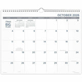Mead BIG PLANS Monthly Wall Calendar, 12" x 15", 2.18" x 2.81" Block, 15-Month, Oct 2026-Dec 2027 (AAGCR30707) Each