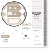 Cambridge Desert Grain Weekly/Monthly Planner, 5½" x 8½", 12-Month, Jan 2027-Dec 2027, Brown Poly Cover (AAG1845200) Each