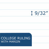 Roaring Spring 100-sheet College Ruled Comp. Book, 15 lb Basis Weight, 9 3/4" x 7 1/2", 9.8" x 7.5", Red Margin (ROA77264CT) Case of 24