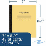 Roaring Spring Plain Cover Tapebound Comp Notebook, 15 lb Basis Weight, Legal, 8½" x 7", 7" x 8.5", White Paper (ROA77308CT) Case of 144