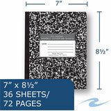 Roaring Spring Tape Bound Composition Notebooks, 15 lb Basis Weight, 7" x 8½", 7" x 8.5", Red Margin, White Paper (ROA77332CT) Case of 144
