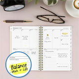At-A-Glance WorkStyle Focus Planner, 5½" x 8½", 12-Month, Jan 2027-Dec 2027, Champagne Poly Cover (AAG160620044) Each