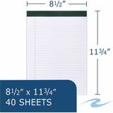 Roaring Spring Recycled Legal Pads, 15 lb Basis Weight, 8½" x 11 3/4", 8.5" x 11.8", Double Line Red Margin, 6/Carton (ROA74713CT) Case of 6