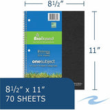 Roaring Spring Environotes Wirebound Notebook, 20 lb Basis Weight, 11" x 8.5", White Paper, 1 Subject(s), 24/Carton (ROA13361CT) Case of 24