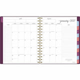 At-A-Glance Harmony Weekly/Monthly Planner, 7" x 8¾", 13-Month, Jan 2027-Jan 2028, Mulberry Poly Cover (AAG109980518) Each
