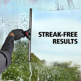 Rubbermaid Commercial Glass Squeegee, Rubber Blade, 1.6" x 7.6" x 17.8", Black (RCP2221949) Each