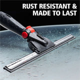 Rubbermaid Commercial Glass Squeegee, Rubber Blade, 1.6" x 7.6" x 10.5", Black (RCP2221955) Each