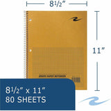 Roaring Spring Graph Paper Notebook, 15 lb Basis Weight, Letter, 11" x 8½", 8.5" x 11", Green Paper, 24/Carton (ROA11209CT) Case of 24