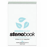 Roaring Spring Enviroshades Gregg-Ruled Steno Book, 15 lb Basis Weight, 6" x 9", 6" x 9", Blue Paper, 6/Carton (ROA12284CT) Case of 6
