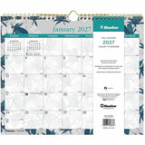 Blueline Garden Monthly Wall Calendar, 15" x 12", 12-Month, Jan 2027-Dec 2027, 1-Month, 1 Day Single Page Layout, Twin Wire, Paper (REDC171115) Each
