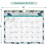 Blueline Garden Monthly Wall Calendar, 15" x 12", 12-Month, Jan 2027-Dec 2027, 1-Month, 1 Day Single Page Layout, Twin Wire, Paper (REDC171115) Each
