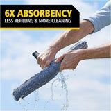 Rubbermaid Commercial HYGEN Microfiber Glass Washer, For Squeegee, Gray, MicroFiber, 0.6" x 4.3" x 24.5"  (RCP2221959) Each