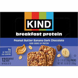 KIND Breakfast Protein Bars, 1.76 oz, Individually Wrapped, Gluten-free, Dairy-free, Peanut Butter Banana Dark Chocolate (KND41937) Box of 6