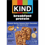 KIND Breakfast Protein Bars, 1.76 oz, Individually Wrapped, Gluten-free, Dairy-free, Peanut Butter Banana Dark Chocolate (KND41937) Box of 6