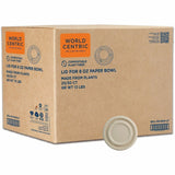 World Centric Compostable Fiber Lids, Beige, Plant Fiber, 50 Lids/Pack, 2/Carton (WORBOLFB8GNLF) Case of 100
