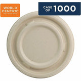 World Centric Compostable Fiber Lids, Beige, Plant Fiber, 50 Lids/Pack, 2/Carton (WORBOLFB8GNLF) Case of 100