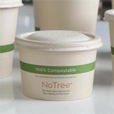 World Centric Compostable Fiber Lids, Beige, Plant Fiber, 50 Lids/Pack, 2/Carton (WORBOLFB8GNLF) Case of 100