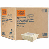 No Tree 46oz Paper Folded Takeout Containers, 200/Carton (WORTONT8W) Case of 200