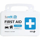 Aero Surefill All-Purpose Weatherproof First-Aid Kits, 5.5" x 3"8.5", Blue, White, Plastic Case (AERAK10W) Each