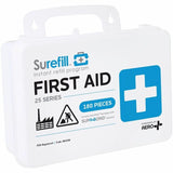 Aero Surefill All-Purpose Weatherproof First-Aid Kits, 7" x 3"10", Blue, White, Plastic Case (AERAK25W) Each