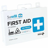Aero Surefill All-Purpose Metal First-Aid Kit, 7.5" x 2.5"10.8", Blue, White, Metal Case (AERAK25T) Each
