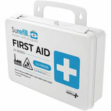 Aero Surefill Weatherproof First-Aid Kits, 7" x 3"10", Blue, White, Plastic Case (AERSF25AW) Each