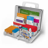 Aero Surefill Weatherproof First-Aid Kits, 7" x 3"10", Blue, White, Plastic Case (AERSF25AW) Each
