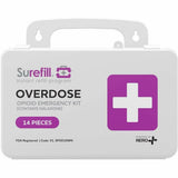 Aero Surefill Opioid Overdose Kit, 5.5" x 3"8.5", White, Purple, Black, 14 x Piece(s), Plastic Case (AERSFOD10WN) Each
