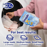 Dial Snuggle Dryer Sheets, Fresh, Blue Sparkle, Floral, Soft Musk Scent (DIA45115CT) Case of 6