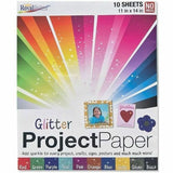 Royal Brites Glitter Project Paper Assortment, 11" x 14", Assorted, 10/Carton (GEO25400) Case of 10