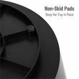 Mind Reader 4-Compartment Snack Carousel Organizer, Black (EMSLAZSNACKCT) Case of 9