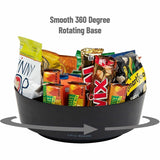 Mind Reader 4-Compartment Snack Carousel Organizer, Black (EMSLAZSNACKCT) Case of 9