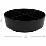 Mind Reader 4-Compartment Snack Carousel Organizer, Black (EMSLAZSNACKCT) Case of 9