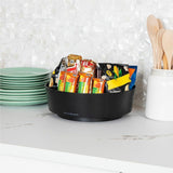 Mind Reader 4-Compartment Snack Carousel Organizer, Black (EMSLAZSNACKCT) Case of 9
