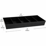 Mind Reader 5-Compartment Snack Organizer, Black, 5 Compartment(s), Lightweight (EMSSNACKORGTCT) Case of 5