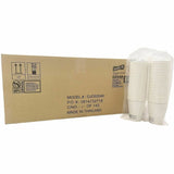 Genuine Joe BPI Certified Compostable Paper Cups, 12 fl oz, Leak Proof Closure, White, 1000/Carton (GJO02048) Case of 1000