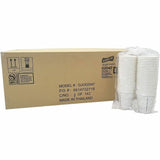Genuine Joe BPI Certified Compostable Paper Cups, 10 fl oz, Leak Proof Closure, White, 1000/Carton (GJO02047) Case of 1000