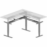 Lorell Sit-to-Stand Two-Tier Base, 275 lb Capacity, 45.10", Silver Base, 2 Legs, 2 Tier(s), Height Adjustable (LLR25906) Each