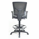 Lorell Conjure Office Stools, Black, Vinyl, Polyurethane, Molded Foam Seat Material, Mesh Back Material, Metal, Nylon, Armrest (LLR62022) Each