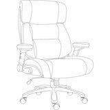 Lorell Big & Tall Flip Arm Chair, Black, Mesh, Vinyl Back Material, Plastic Frame Material, Armrest (LLR40222) Each