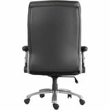 Lorell Big & Tall Flip Arm Chair, Black, Mesh, Vinyl Back Material, Plastic Frame Material, Armrest (LLR40222) Each