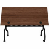 Lorell Preference Flip/Nest Training Tables, 60" Table Top Width x 23.60" Table Top Depth, 29.50", Black Four Leg Base (LLR60756) Each