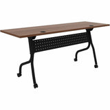 Lorell Preference Flip/Nest Training Tables, 72" Table Top Width x 23.60" Table Top Depth, 29.50", Black Four Leg Base (LLR60755) Each