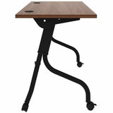 Lorell Preference Flip/Nest Training Tables, 48" Table Top Width x 23.60" Table Top Depth, 29.50", Black Four Leg Base (LLR60757) Each