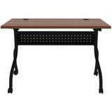 Lorell Preference Flip/Nest Training Tables, 48" Table Top Width x 23.60" Table Top Depth, 29.50", Black Four Leg Base (LLR60757) Each