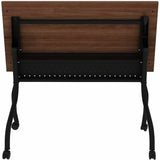 Lorell Preference Flip/Nest Training Tables, 48" Table Top Width x 23.60" Table Top Depth, 29.50", Black Four Leg Base (LLR60757) Each