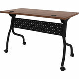 Lorell Preference Flip/Nest Training Tables, 48" Table Top Width x 23.60" Table Top Depth, 29.50", Black Four Leg Base (LLR60757) Each