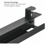 Lorell Cable Management Tray, 47.24", Black, Under Desk Mount (LLR34006) Each