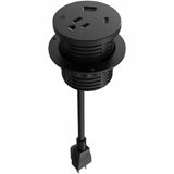 Lorell Power Grommet Insert, Black, 120 V AC/12 A Desktop (LLR34003) Each